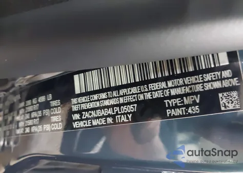 2020 Jeep Renegade Sport 4X4 from USA, damaged, VIN ZACNJBAB4LPL05057